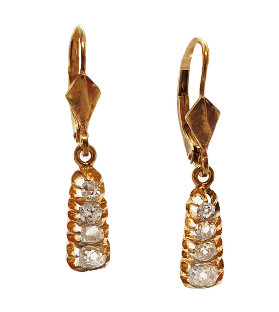 Resin Long Bar Acrylic Dainty Gold Bling Drop Earrings – Salty Accessories